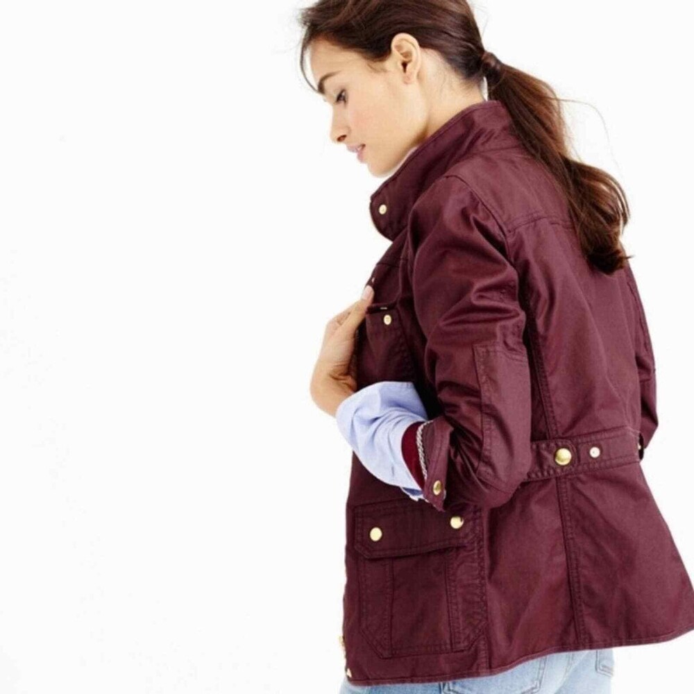 J. Crew Downtown Field Jacket - Burgundy - Picture 2 of 5